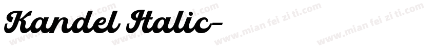 Kandel Italic字体转换